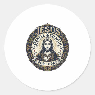 Jesus Memory Care Alzheimer Caregiver Shirt Christ Classic Round Sticker