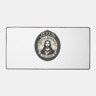 Jesus Memory Care Alzheimer Caregiver Shirt Christ Desk Mat