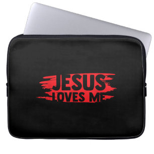 Jesus Men Women Kids Fun Christian Bible Faith Jes Laptop Sleeve
