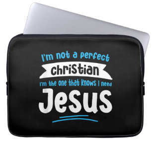 Jesus Men Women Kids Fun Christian Bible Faith Jes Laptop Sleeve