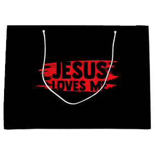 Jesus Men Women Kids Fun Christian Bible Faith Jes Large Gift Bag
