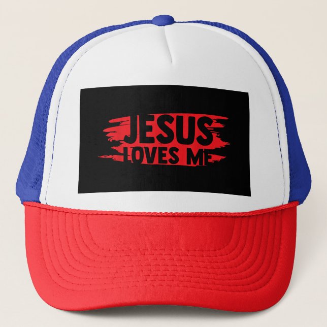 Jesus Men Women Kids Fun Christian Bible Faith Jes Trucker Hat (Front)