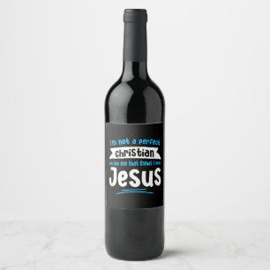 Jesus Men Women Kids Fun Christian Bible Faith Jes Wine Label