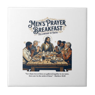 Jesus Mens Group Brotherhood Retreat T-Shirt Inspi Ceramic Tile