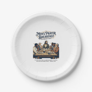Jesus Mens Group Brotherhood Retreat T-Shirt Inspi Paper Plate
