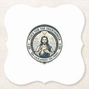 Jesus Mental Health Affirmations T-Shirt Inspirati Paper Coaster