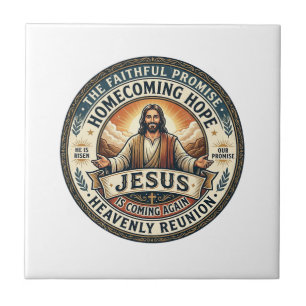Jesus Military Spouse Waiting Wife T-Shirt Inspira Ceramic Tile