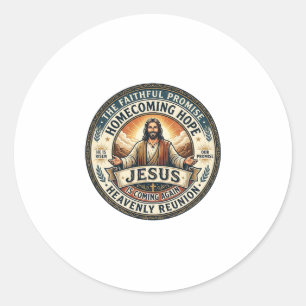 Jesus Military Spouse Waiting Wife T-Shirt Inspira Classic Round Sticker