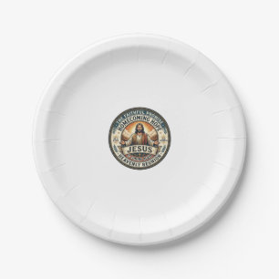 Jesus Military Spouse Waiting Wife T-Shirt Inspira Paper Plate