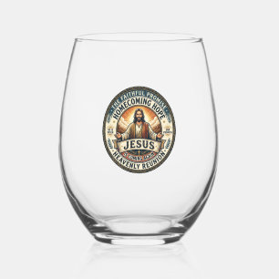 Jesus Military Spouse Waiting Wife T-Shirt Inspira Stemless Wine Glass