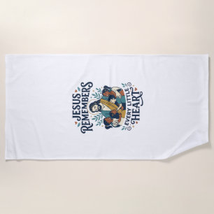 Jesus Miscarriage Comfort Healing T-Shirt Inspirat Beach Towel