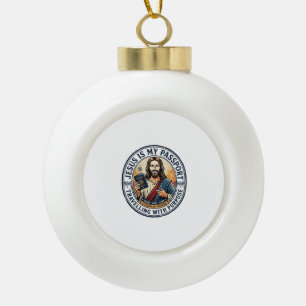 Jesus Missionary Global Missions Shirt Christian G Ceramic Ball Christmas Ornament
