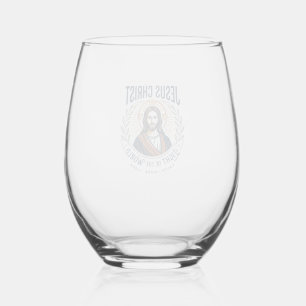 Jesus Modest Fashion Feminine Values T-Shirt Inspi Stemless Wine Glass