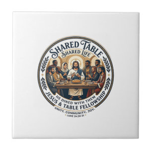 Jesus Moms Group Womens Bible Study Vintage Shirt Ceramic Tile