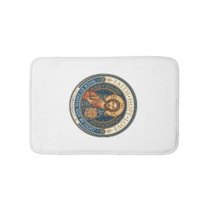 Jesus Monastic Contemplative Spirituality Graphic  Bath Mat