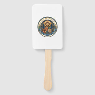 Jesus Monastic Contemplative Spirituality Graphic  Hand Fan