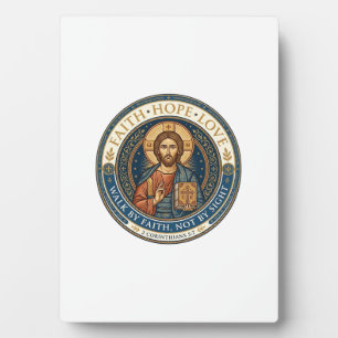 Jesus Monastic Contemplative Spirituality Graphic  Plaque