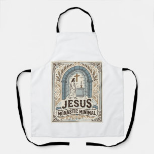 Jesus Monastic Minimal Jesus Monastic Minimal Chri Apron