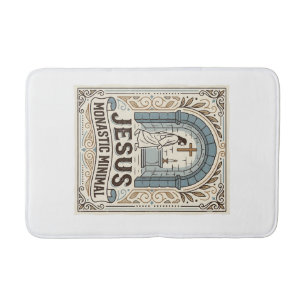 Jesus Monastic Minimal Jesus Monastic Minimal Chri Bath Mat