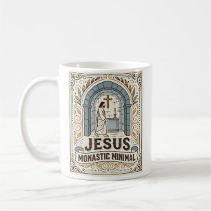 Jesus Monastic Minimal Jesus Monastic Minimal Chri Coffee Mug
