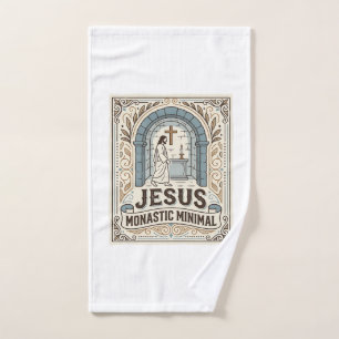 Jesus Monastic Minimal Jesus Monastic Minimal Chri Hand Towel