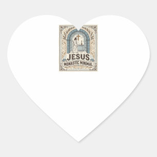 Jesus Monastic Minimal Jesus Monastic Minimal Chri Heart Sticker