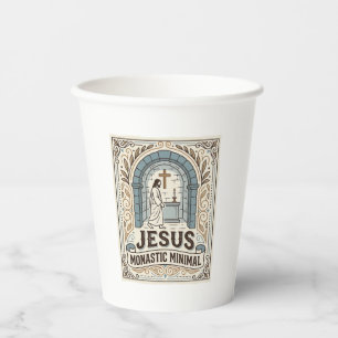 Jesus Monastic Minimal Jesus Monastic Minimal Chri Paper Cups