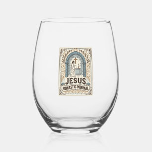 Jesus Monastic Minimal Jesus Monastic Minimal Chri Stemless Wine Glass