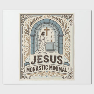 Jesus Monastic Minimal Jesus Monastic Minimal Chri Wrapping Paper