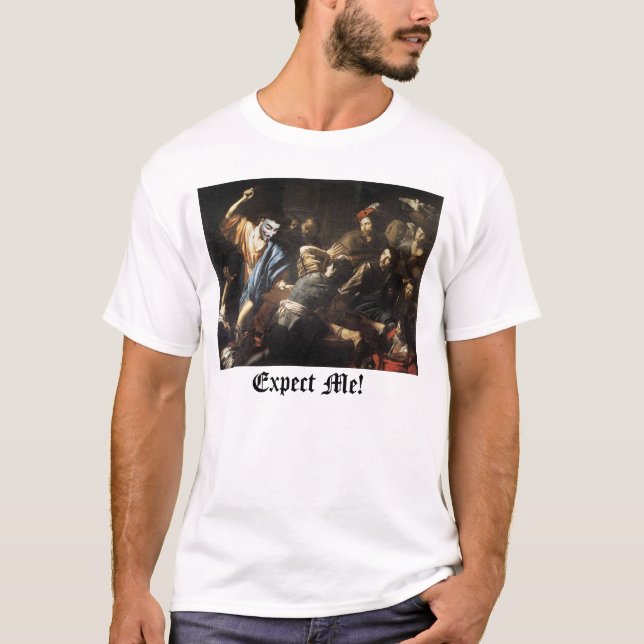 Jesus & Money changers T-shirt (Front)