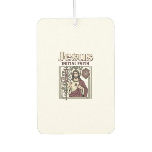 Jesus Monogram Initial Faith Jesus Monogram Initia Car Air Freshener