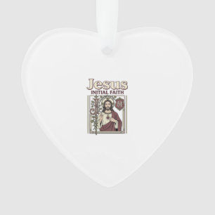 Jesus Monogram Initial Faith Jesus Monogram Initia Ornament