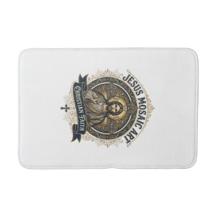 Jesus Mosaic Art Jesus Mosaic Art Christian Faith Bath Mat