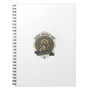 Jesus Mosaic Art Jesus Mosaic Art Christian Faith  Notebook