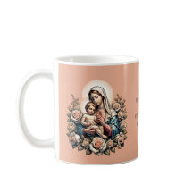 Jesus Mother and Child Custom Text Religious