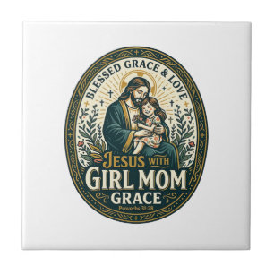 Jesus Motherhood Micro Identities Shirt Faith Base Ceramic Tile