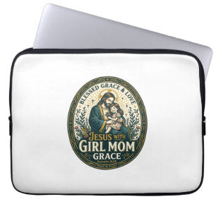 Jesus Motherhood Micro Identities Shirt Faith Base Laptop Sleeve