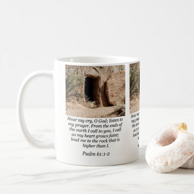 Jesus Mug Psalm 61:1-2 (With Donut)