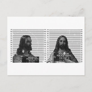Jesus Mugshot Postcard