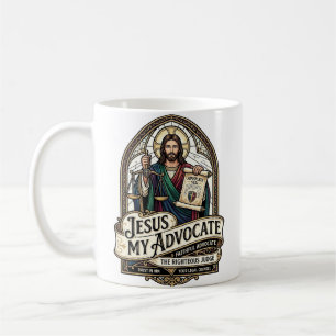 Jesus My Advocate Jesus Courtroom Advocate Christi Coffee Mug