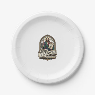 Jesus My Advocate Jesus Courtroom Advocate Christi Paper Plate