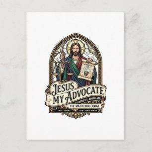 Jesus My Advocate Jesus Courtroom Advocate Christi Postcard