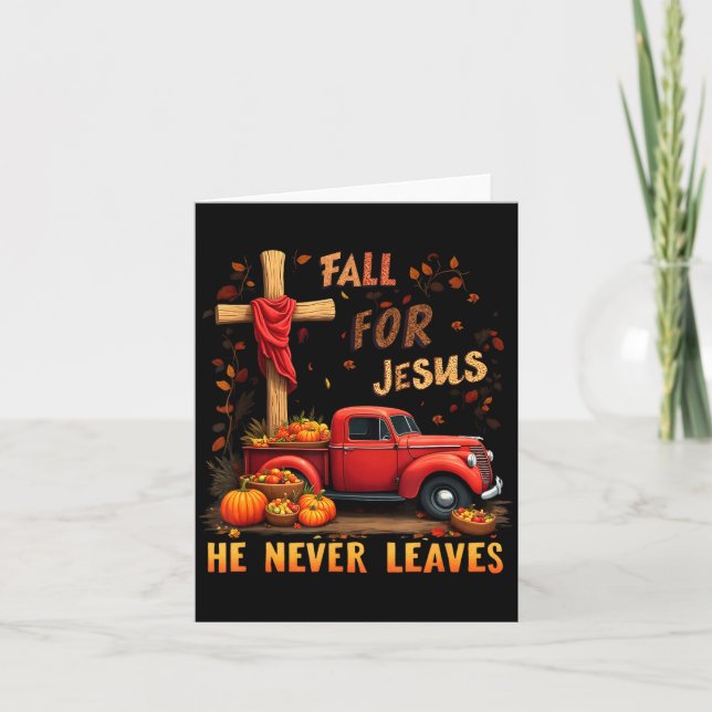 Jesus My Favourite Season Fall Christian Thanksgiv Card (Front)