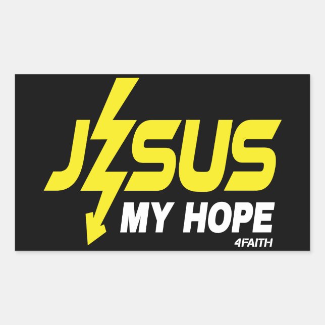 Jesus my Hope Rectangular Sticker (Front)