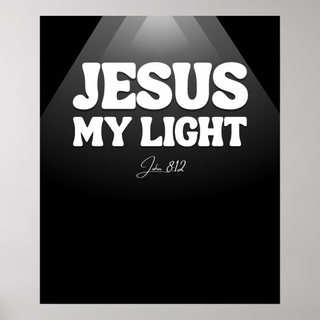 Jesus, My Light – John 8:12 Poster (Front)