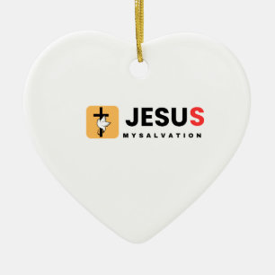 Jesus My Salvation Ceramic Ornament