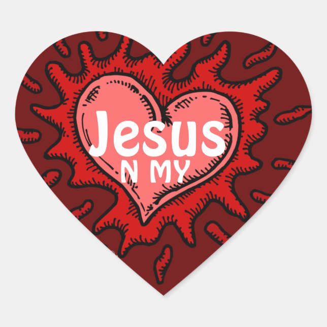 Jesus N my HEART Sticker (Front)