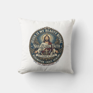 Jesus Nail Tech Nail Artist T-Shirt Inspirational Cushion