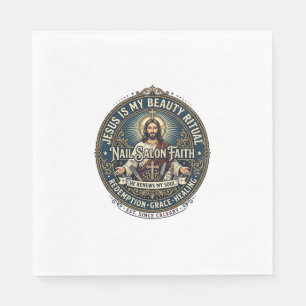 Jesus Nail Tech Nail Artist T-Shirt Inspirational Napkin