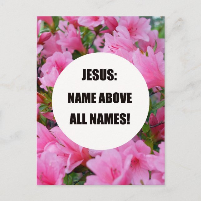 Jesus: Name above all names! Postcard (Front)